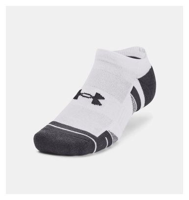 3 paar Under Armour Performance Tech Invisible Socks Wit Unisex