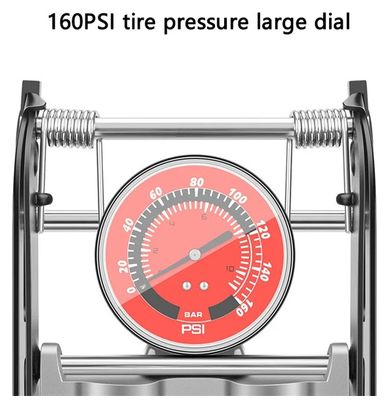 Pompe à pied haute pression ROCKBROS 160PSI avec manomètre