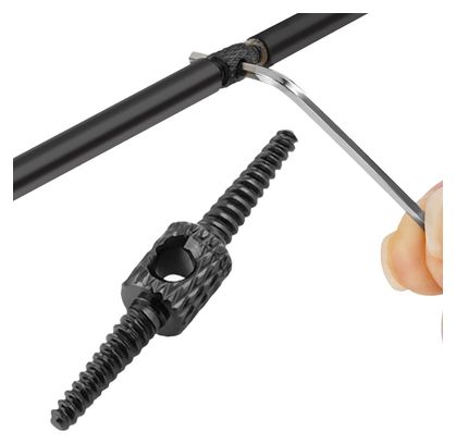 Herramienta de guiado de cable interno para bicicleta – Aluminio negro – 2 piezas