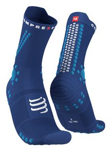 Paire de Chaussettes Compressport Pro Racing Socks v4.0 Trail Bleu