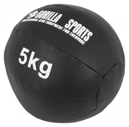 Médecine Ball Gorilla Sports Cuir Synthétique de 1kg à 10kg - Poids : LOT DE 3  (3  4 et 5 KG)