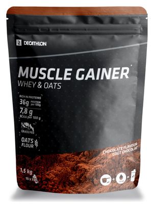 Whey Muscle Gainer Pulver Decathlon Nutrition Chocolat/Avoine 1.5kg