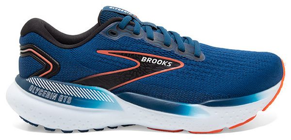 Chaussures Running Brooks Glycerin GTS 21 Bleu Rouge Homme