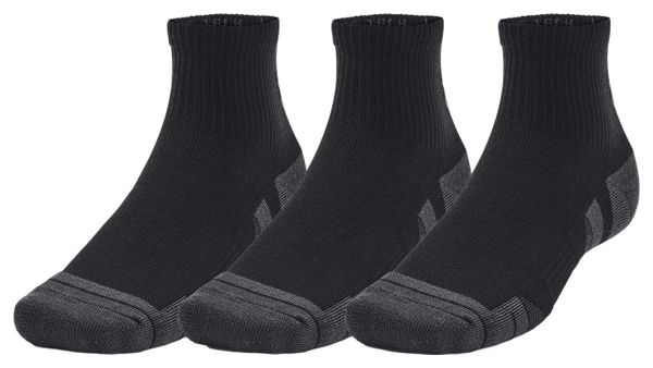 3 paia di calzini Under Armour Performance Tech Mid-High Nero Unisex