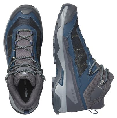 Salomon X Ultra 5 Mid GTX Men's Hiking Shoes - Blue/Gray