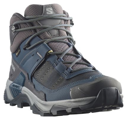 Salomon X Ultra 5 Mid GTX Men's Hiking Shoes - Blue/Gray