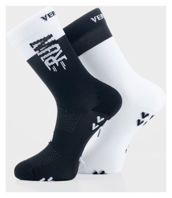 Chaussettes Vertical Montain Boost Your Run Blanc