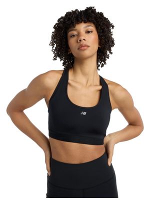 Sport-BH New Balance Essential Run Bra Schwarz Damen