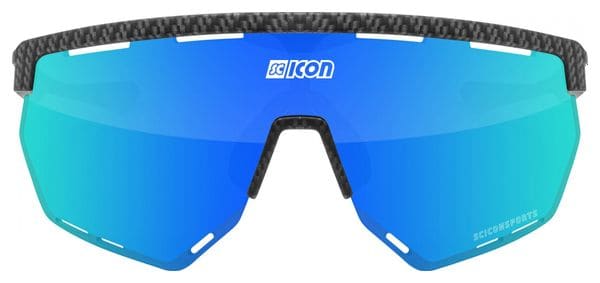 Scicon Sports Aerowing Lunettes De Soleil De Performance Sportive (Multimirror Bleu Scnpp/Compagnon De Carbone)