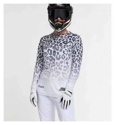 Dharco Women's Long Sleeve Jersey Signed Amaury Pierron White Leopard