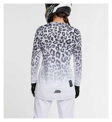 Maillot Dharco de manga larga para mujer firmado Amaury Pierron Leopardo blanco