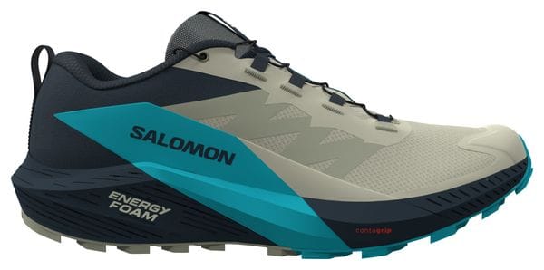 Chaussures de Trail Running Salomon Sense Ride 5 Beige Bleu