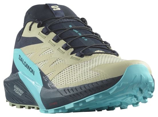 Trail Running Shoes Salomon Sense Ride 5 Beige Blue