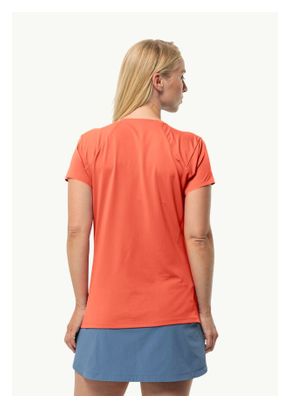 T-Shirt Technique Femme Jack Wolfskin Prelight Chill Orange
