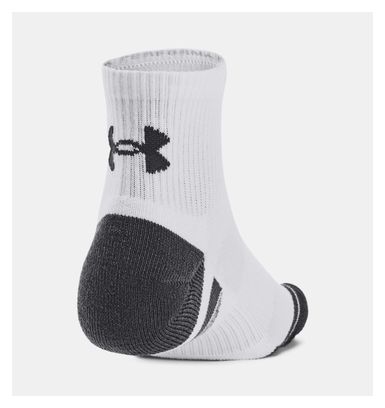 3 Pairs of Under Armour Performance Tech Mid-High Socks White Unisex