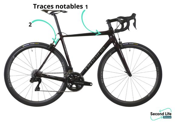 Produit Reconditionné - Vélo Route Origine Axxome 2 RS Evo Shimano Dura-Ace 12V Bordeau 2022