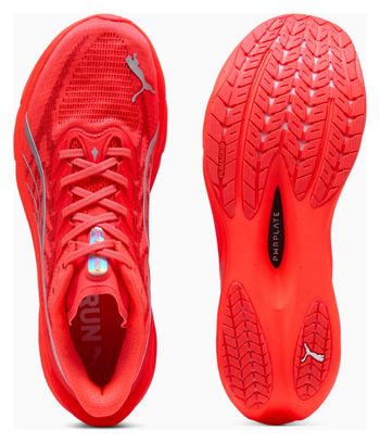 Chaussures Running Puma Deviate Nitro 4 Rouge/Argent Homme
