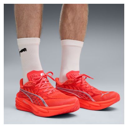 Chaussures Running Puma Deviate Nitro 4 Rouge/Argent Homme