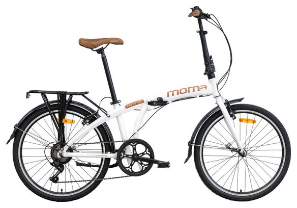 Vélo de Ville Pliant LIGHT 24   Aluminium  SHIMANO 7v  Selle Comfort - Blanc