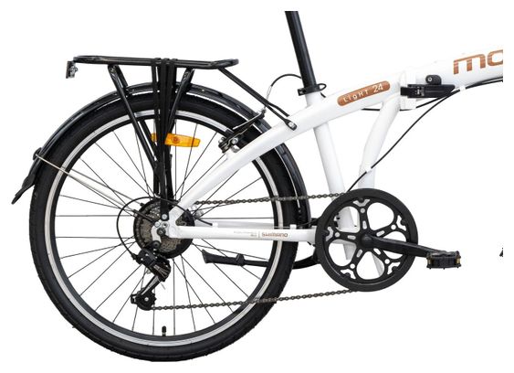 Vélo de Ville Pliant LIGHT 24   Aluminium  SHIMANO 7v  Selle Comfort - Blanc