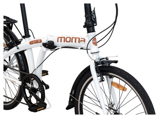 Vélo de Ville Pliant LIGHT 24   Aluminium  SHIMANO 7v  Selle Comfort - Blanc