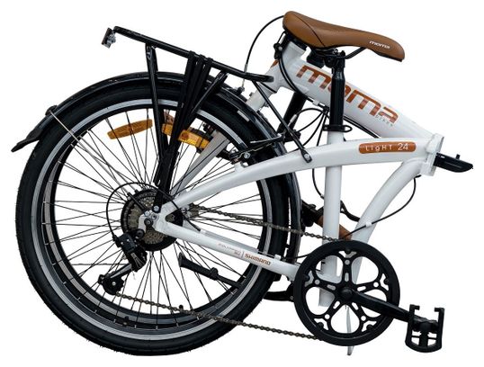 Vélo de Ville Pliant LIGHT 24   Aluminium  SHIMANO 7v  Selle Comfort - Blanc