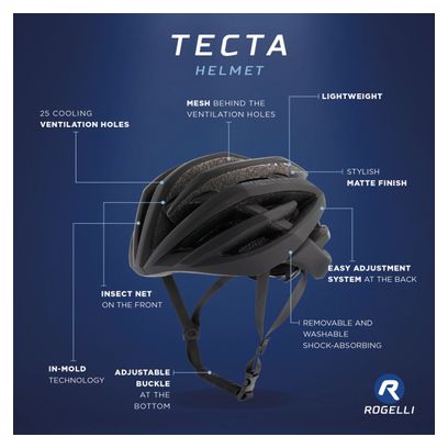 Casque Velo Rogelli Tecta - Unisexe - Noir