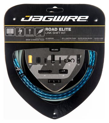 Jagwire Road Elite Link 2017 Schaltkit Blau