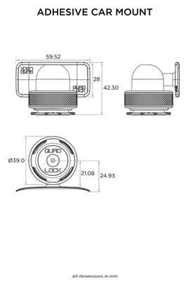 Supporto adesivo Quad Lock per cruscotto/console per auto