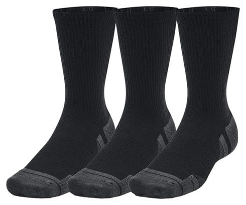 3 Pairs of Under Armour Performance Tech Socks Black Unisex