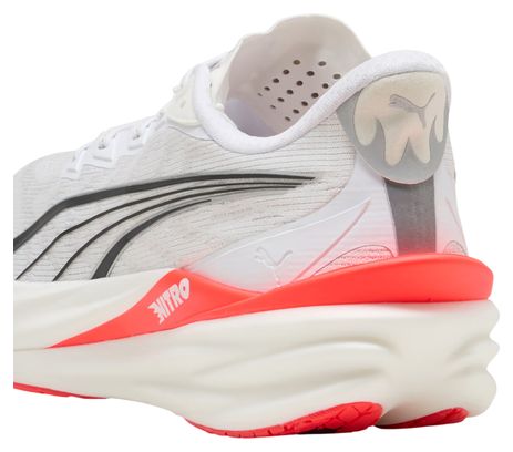 Zapatillas de running Puma Deviate Nitro 4 blancas/rojas para hombre