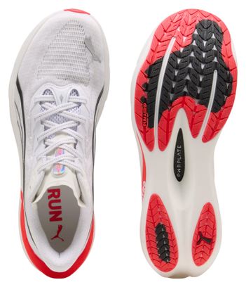 Zapatillas de running Puma Deviate Nitro 4 blancas/rojas para hombre