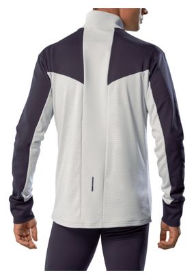 Mizuno Active Warmalite Bianco/Blu Uomo 1/2 Zip Thermal Top