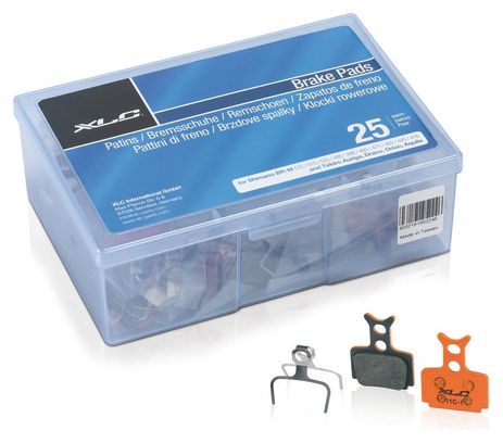XLC BP-O31 25 Organische Bremsbeläge für Formula Mega und One (25 Paar)