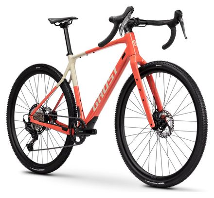 Vélo de Gravel Ghost Asket CF Pro Shimano GRX 12V 700 mm Orange/Beige 2026