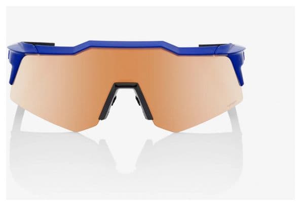 100% Speedcraft XS - Glans Kobalt Blauw - Koperen Spiegel Hiper Bril