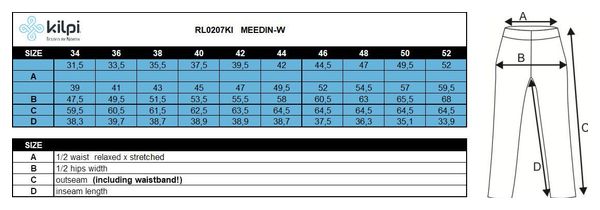 Pantacourt randonnée femme Kilpi MEEDIN-W