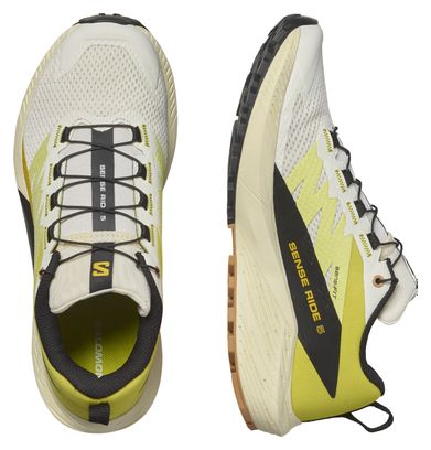 Trail Running Shoes Women Salomon Sense Ride 5 Yellow Black