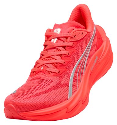Puma Deviate Nitro 4 Running Shoes, Red/Silver, Women's