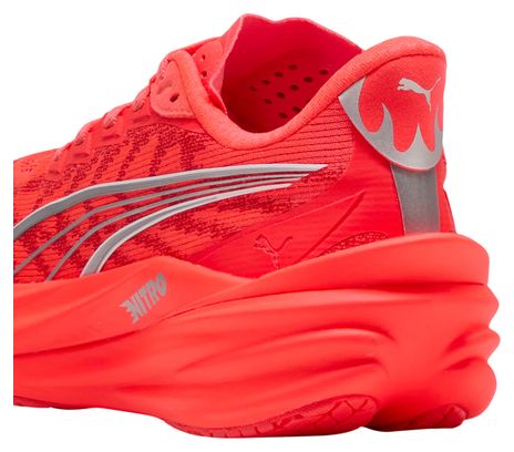 Puma Deviate Nitro 4 Running Shoes, Red/Silver, Women's