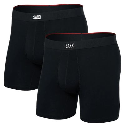 Pack of 2 Saxx Vibe Xtra Super Black Boxers