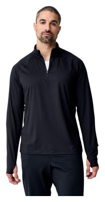 Maglia da uomo Brooks Dash 3.0 con zip a 1/4, nera