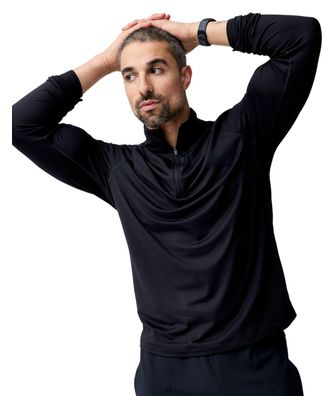 Maglia da uomo Brooks Dash 3.0 con zip a 1/4, nera