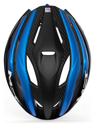 MET Trenta 3K Carbon Mips Helm Schwarz Blau Metallic Matt