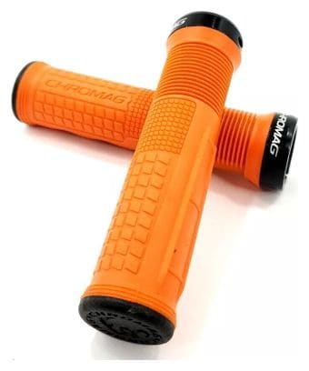 Poignées de Vélo Verrouillables Chromag Format Single Clamp Grips Orange