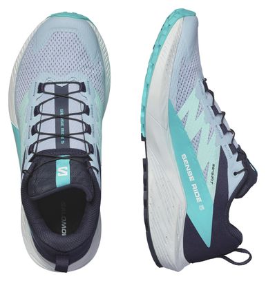 Chaussures de Trail Running Femme Salomon Sense Ride 5 Bleu