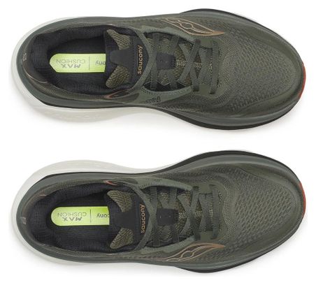 Saucony Hurricane 26 Laufschuhe für Herren, Khaki/Schwarz