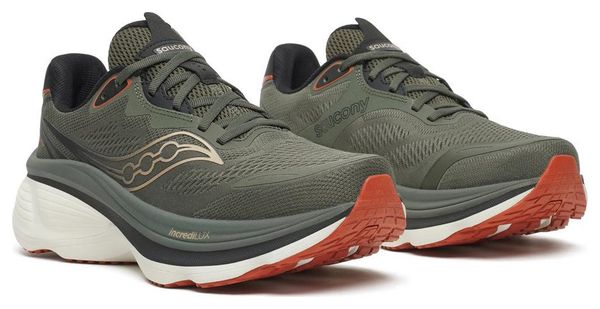 Saucony Hurricane 26 Laufschuhe für Herren, Khaki/Schwarz