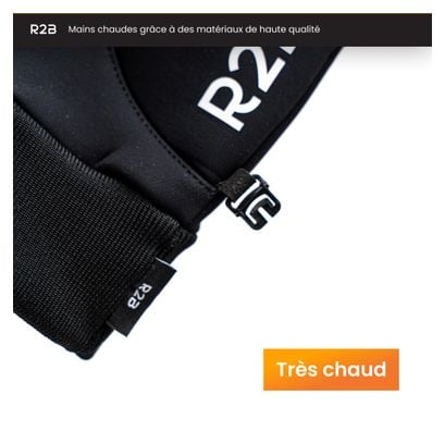 Gants Hiver R2B Compatibles avec écran tactile et imperméables Noir