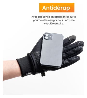 Gants Hiver R2B Compatibles avec écran tactile et imperméables Noir